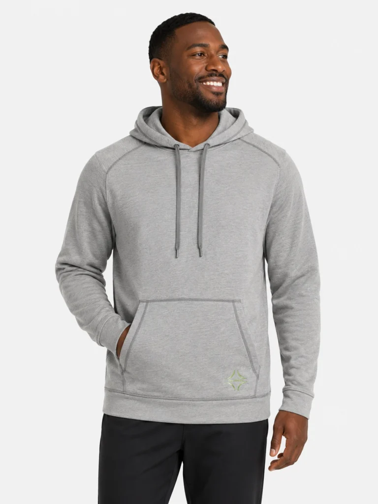 Geordie Tri-Blend Wicking Fleece Hooded Pullover